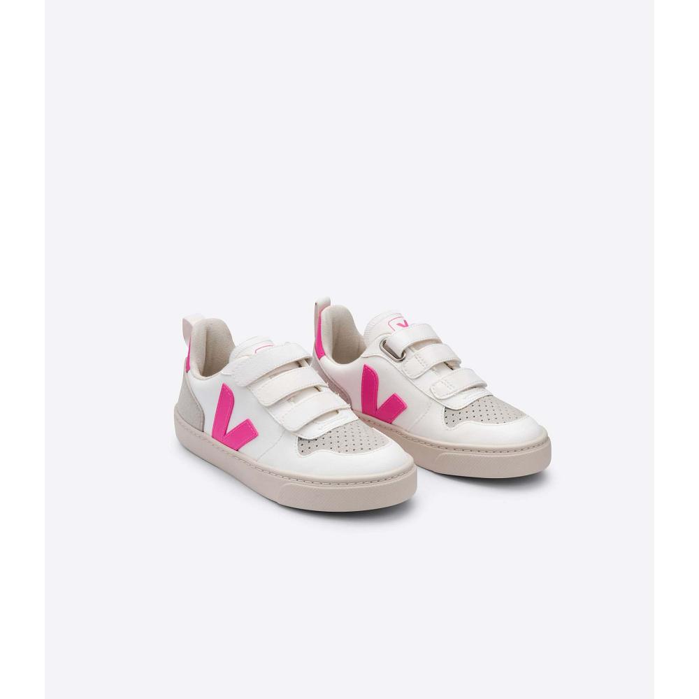 Veja V-10 CWL Kids' Shoes White/Pink | CA 786UZG